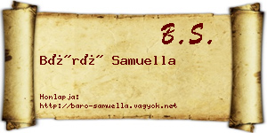 Báró Samuella névjegykártya